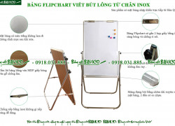 Bảng Flipchart viết bút lông từ Hàn Quốc chân inox