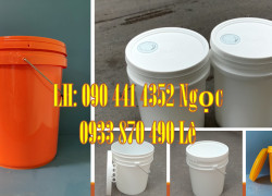 Sản xuất vỏ thùng sơn 10 lít, xô nhựa 12 lít đựng mỡ bò, thùng nhựa 16 lít đựng dầu nhờn, thùng sơn 18 lít rỗng