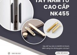 Tay nắm tủ cao cấp dạng thanh dẹp trơn NK455 | Zalo 0901 196 552