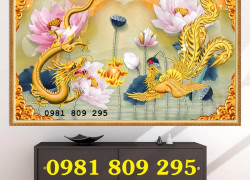 Tranh gạch rồng phượng đẹp 3D HK999