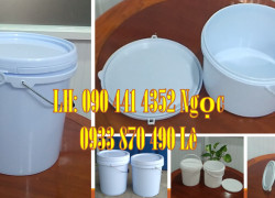 Thùng sơn nhựa 20 lít, thùng đựng sơn 18 lít nắp rót, thùng đựng sơn 12 lít vàng, xô nhựa 10 lít đựng nông sản