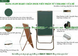 Bảng flipchart chân inox viết phấn từ Ceramic nhập khẩu Bỉ