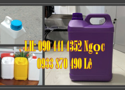 Can nhựa 5 lít vòi ấn, can nhựa 2 lít đựng dung môi, can nhựa 1 lít đựng bazơ, can nhựa 500ml đựng phụ gia