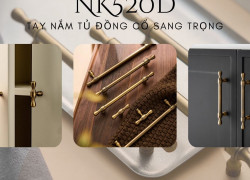 Tay nắm cửa tủ màu đồng cổ sang trọng NK520 | Zalo 0901 196 552