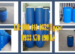 Thùng phuy HDPE 220 lít đựng hoá chất, thùng phuy nhựa cũ đựng rác, thùng phuy nhựa trồng rau sạch