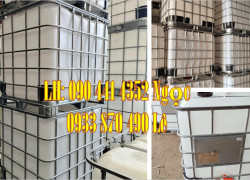 Sỉ lẻ bồn nhựa cũ 1000 lít có khung thép, tank nhựa ibc 1000 lít đựng thuốc diệt côn trùng giá tốt nhất