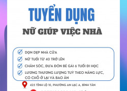 Cần tuyển 1 Nữ Giúp việc nhà