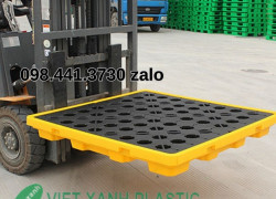 Pallet Nhựa Chống Tràn Dầu và Hóa chất 4 phuy