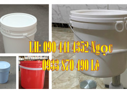 Thùng sơn nhựa 18 lít vuông, thùng đựng sơn 20 lít nắp rót, xô nhựa đựng 30 lít sơn dầu, mực in