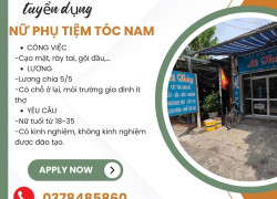 Cần tuyển 1 Nữ phụ tiệm tóc Nam