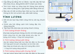 Quản lý các cách tính lương và nhân sự cho công ty sản xuất, dịch vụ