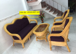 Sofa mây tự nhiên phòng khách bảo hành 12 tháng