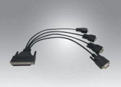 OPT4A-AE: 30cm Male DB-37 to 4x Male DB9 Cable