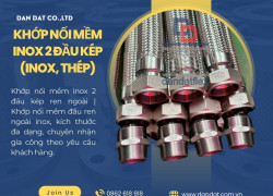 Khớp nối mềm, khớp nối mềm nối bích, khớp nối mềm inox chống rung, khớp nối chống rung máy phát điện