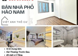 Bán nhà Hào Nam Đống Đa, Nở Hậu Nhẹ, Có Hai Thoáng Trước Sau, 26mx5T, Giá: 4,8 Tỷ, Lh: 0396935190.