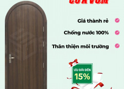 Cửa nhựa giả gỗ vòm Composite