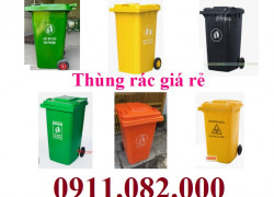 Chuyên nhập khẩu và cung cấp thùng rác nhựa giá rẻ tại miền tây- thùng rác 120l 240l 660l- lh 0911082000