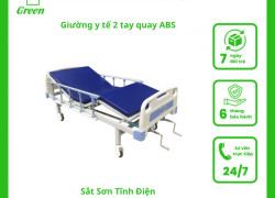 Giường y tế 2 tay quay ABS, chính hãng, bền đẹp, giá tốt tại Y Tế Green Thanh Hoá