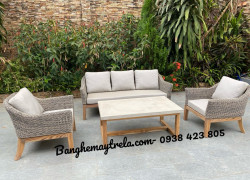 Bàn ghế sofa nhựa giả mây hàng sẵn