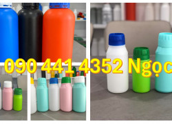 Bình nhựa HDPE 1 lít nắp garenty, chai nhựa 500ml đựng dung dịch, chai nhựa 250ml đựng mỹ phẩm