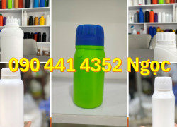 Bình nhựa 1 lít vuông đen, chai nhựa 0.5 lít HDPE, chai nhựa 250ml đựng dược phẩm thú cưng, chai lọ 100ml trắng