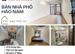 Bán nhà Hào Nam Đống Đa, Sổ Đỏ Vuông Vắn, Khu Trung Tâm, 34mx4T, Giá: 7,85 Tỷ, Lh: 0396935190.