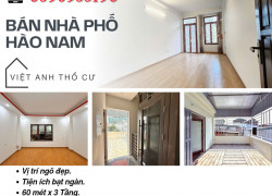 Bán nhà Hào Nam Đống Đa, Vị Trí Đắc Địa, Khung Cột Chắc Chắn, 60mx3T, Giá: 11,3 Tỷ, Lh: 0396935190.