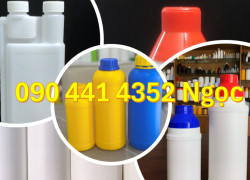 Gía sỉ lẻ chai nhựa HDPE 1 lít, chai nhựa 500ml đựng mỹ phẩm vòi ấn, chai nhựa 250ml dày đặc