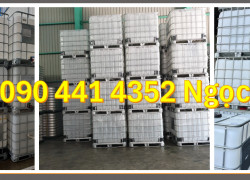 Cung cấp bồn nhựa qua sử dụng 1000 lít, tank nhựa đựng hoá chất 1000 lít, thùng nhựa ibc 1000L có khung thép