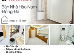 Bán nhà Hào Nam Đống Đa, Vị Trí Đắc Địa, Dân Cư Văn Minh, 28mx5T,  Giá: 6,7 Tỷ, Lh: 0396935190.