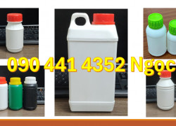 Vỏ chai nhựa 1 lít vuông dày, chai nhựa HDPE 500ml, chai nhựa 250ml đựng oxy già, chai lọ 100ml đựng dầu mỡ