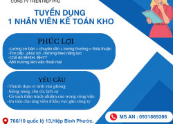 CÔNG TY THIÊN HIỆP PHÚ TUYỂN DỤNG NHÂN VIÊN 1 NHÂN VIÊN KẾ TOÁN KHO