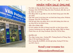 NHÂN VIÊN SALE ONLINE – NGÀNH SỮA & THỰC PHẨM