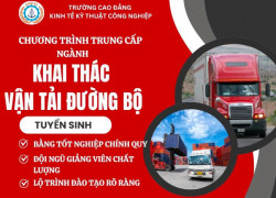 tuyển sinh trung cấp ngành khai thác vận tải đường bộ học 12 tháng