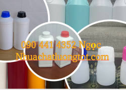 Chai nhựa HDPE 1 lít đựng dung môi, chai nhựa 500ml đựng sơn dầu, chai nhựa 250ml đựng phân bón