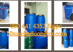 Thùng phuy nhựa 220 lít đựng chất tẩy, thùng phuy nhựa 120 lít đựng dung môi, thùng phuy nhựa 100 lít đựng xăng dầu