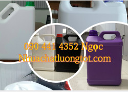 Bình nhựa 5 lít vàng, can nhựa 2 lít màu trong, can nhựa 1 lít đựng mỹ phẩm, can nhựa 500ml đựng hoá chất