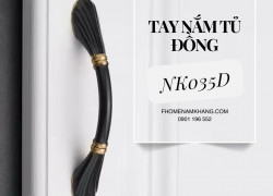 Tay nắm tủ đồng thiết kế tân cổ điển NK035D | Zalo 0901 196 552