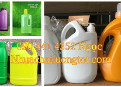 Can nhựa 5 lít đựng nước giặt, can nhựa 2 lít đựng nước xả, can nhựa 1 lít đựng vòi ấn đựng nước rửa chén