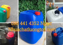 Thùng nhựa 10 lít trắng, can nhựa vuông 20 lít dày, can nhựa 25 lít đựng hoá chất nguy hại, can nhựa 30 lít dày