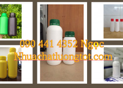 Sỉ lẻ chai nhựa 50ml dày, chai nhựa 100ml HDPE, chai đựng hoá chất 250ml, bình nhựa 500ml đựng mực