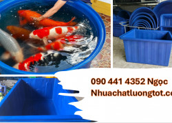 Thùng nhựa vuông 2000 lít xanh, thùng nhựa đặc 1800 lít chữ nhật, thùng nhựa tròn 1000 lít đựng vật liệu