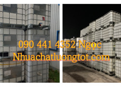 Bồn nhựa ibc 1000 lít có khung thép, tank nhựa qua sử dụng 1000 lít đựng hoá chất cao cấp, mới đến 90%