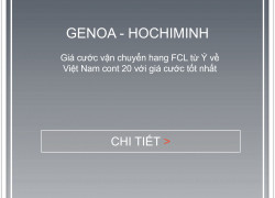 Giá Cước Vận Chuyển Hàng Fcl Từ Genoa, Ý Về Hồ Chí Minh