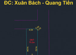 Chính chủ mở bán lô đất siêu phẩm lô góc 2 mặt tiền 75m2 đất tại Xuân Bách, Quang Tiến