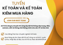 KẾ TOÁN VÀ KẾ TOÁN KIÊM MUA HÀNG NHẬN ĐÀO TẠO