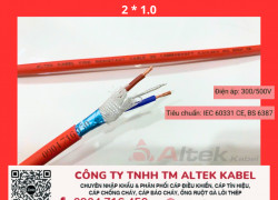 Cáp báo cháy chống cháy Altek Kabel 2 x 1.0 MM2 FR