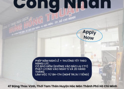 Tuyển 10-15 công nhân không cần kinh nghiệm nhận việc ngay