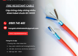 Cáp Chống Cháy Chống Nhiễu 2x1.5mm² Altek Kabel Chuẩn IEC 60331: Quy Cách và Ứng Dụng