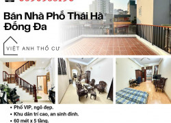 Bán nhà Phố Thái Hà, Nhà Phố Vip, Khu Dân Trí Cao, 60mx5T, Giá: 13 Tỷ, Lh: 0396935190.